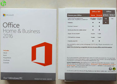 Microsoft Office 2016 Home And Business PKC / Retail Version / OEM COA Sticker