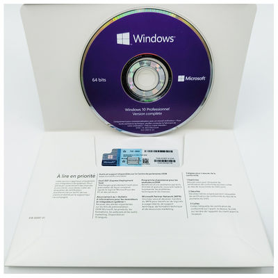 Win 10 Pro OEM 64Bit Full Version， Multi-Language Installer DVD With Online Product Key