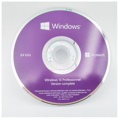 Win 10 Pro OEM 64Bit Full Version， Multi-Language Installer DVD With Online Product Key