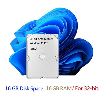 Kiến trúc 64-bit Windows 11 Pro OEM 16 GB Dung lượng đĩa 1 GB RAM Dành cho 32-bit