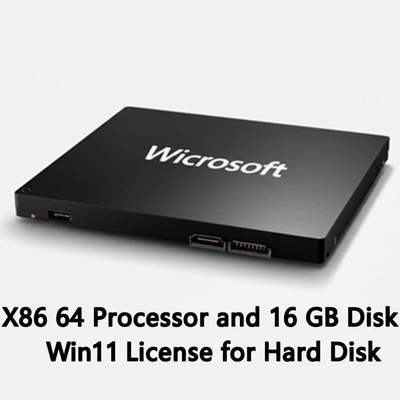 Bộ xử lý X86 64 và 16 GB dung lượng ổ đĩa Giấy phép Win11 cho Ổ cứng