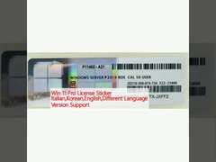 Win 11 Pro License Sticker Tiếng Ý, Hàn Quốc, Tiếng Anh, Phiên bản ngôn ngữ khác nhau Hỗ trợ