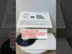 Windows 11 Pro OEM, Giấy phép 64 bit được kích hoạt trước cho các nhà xây dựng hệ thống & doanh nghiệp, TPM 2.0